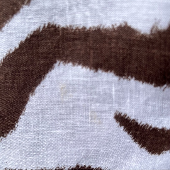 Chico’s brown sleeveless asymmetrical animal print linen tunic medium - Picture 16 of 16